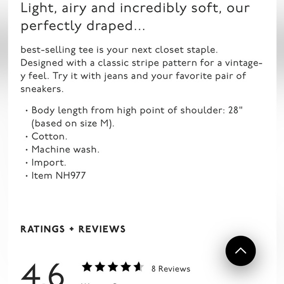 EUC Blue and White Striped Short Sleeve Tee with contrast neck. Size M. Classic - Picture 10 of 11